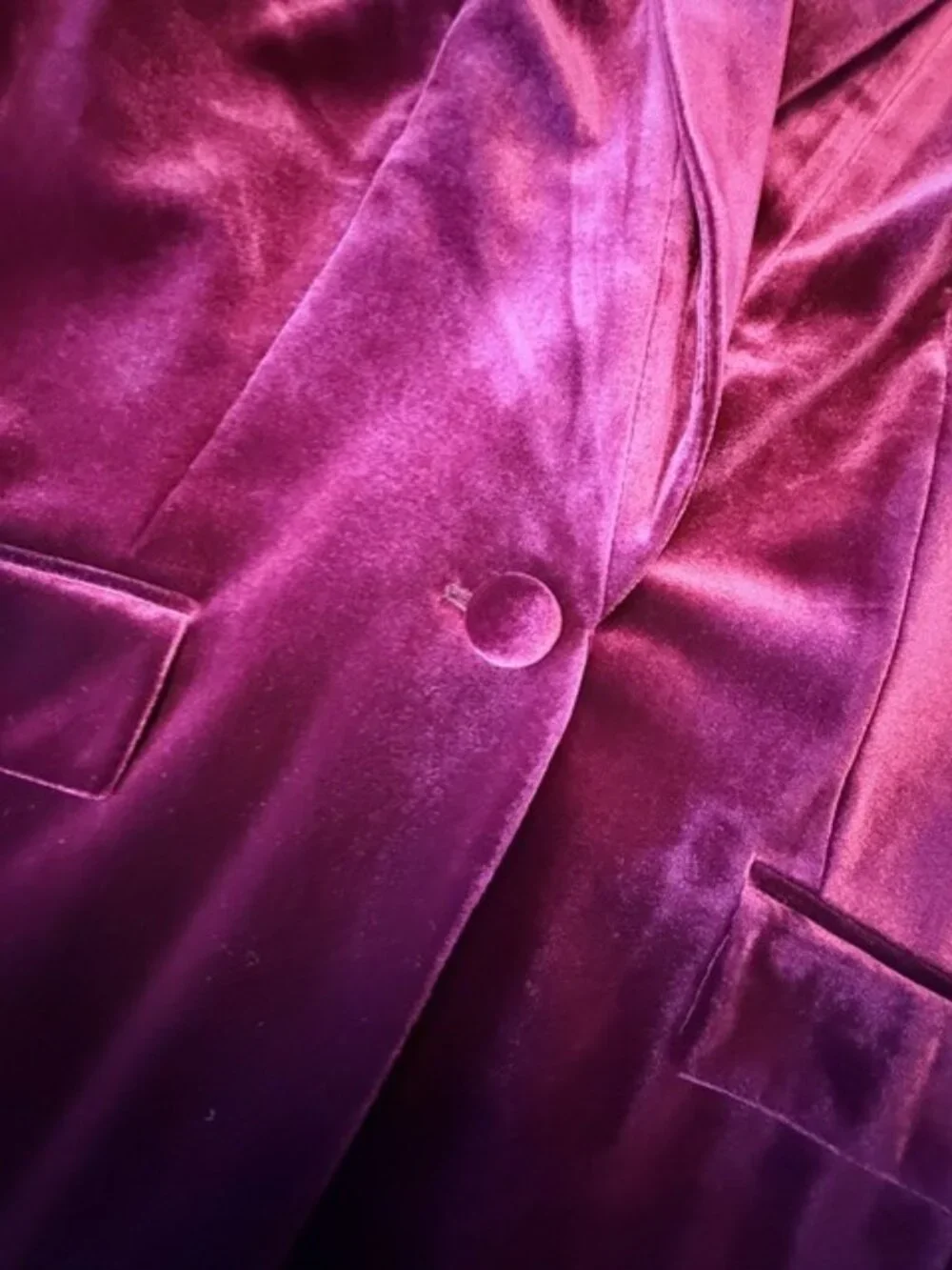 INC International Concepts Burgundy Velvet Blazer - Picture 8 of 10